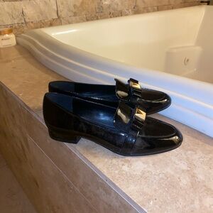 Michael Kors Black Loafers with Gold Detail
